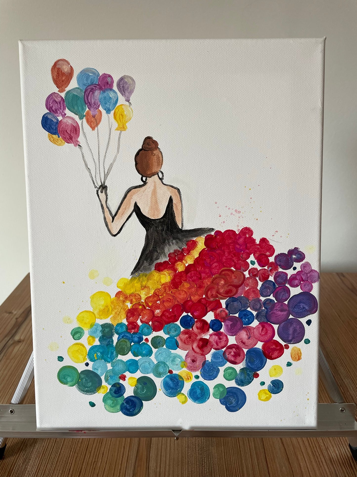 Girl with balloons