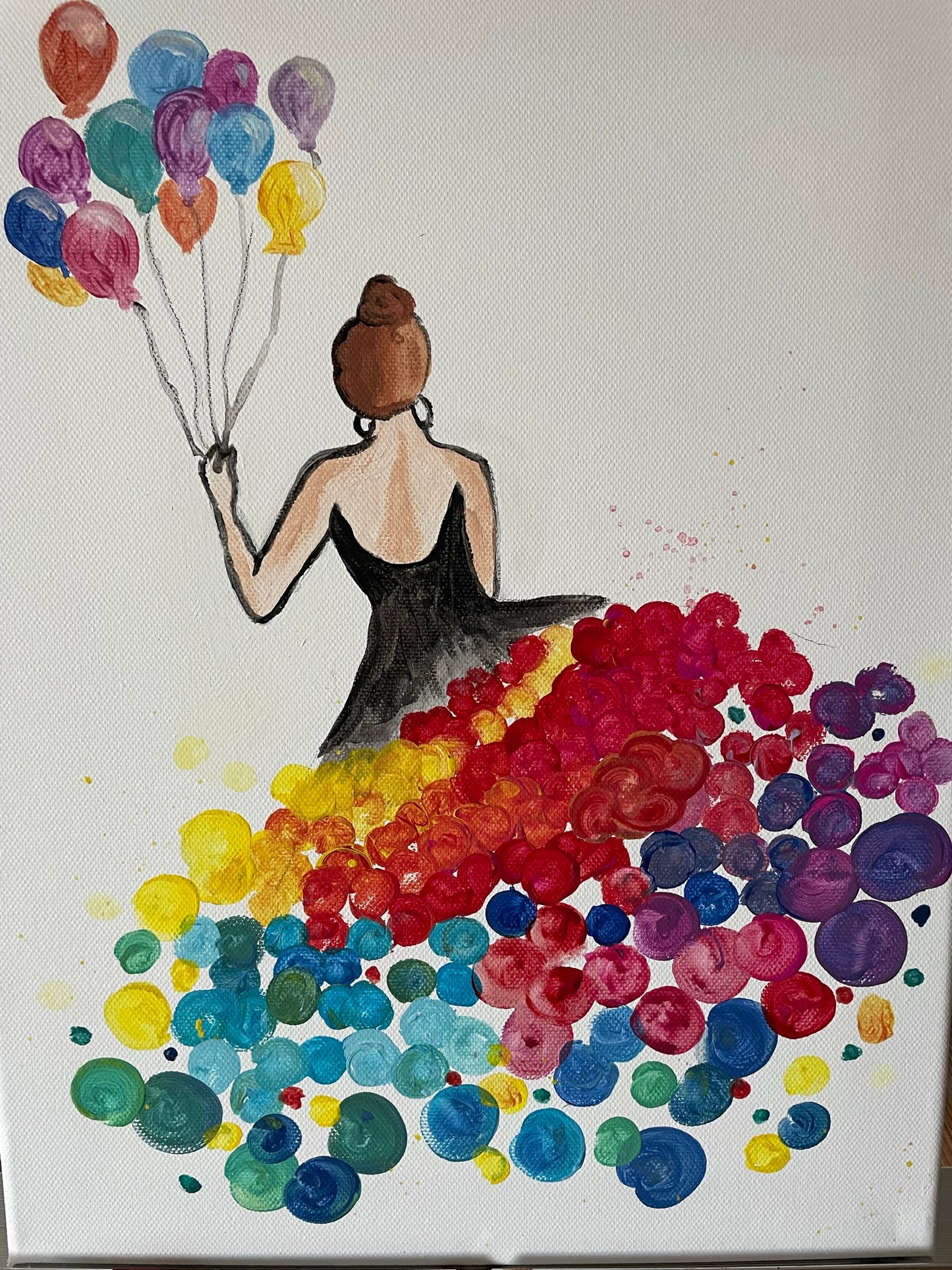 Girl with balloons